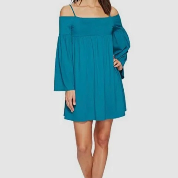 Susana Monaco Dresses & Skirts - Susana Monaco Women Square Neck Bell Sleeves Straight Hem Dress Size L